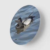 レッサースカップアヒル ラウンド壁時計 (傾斜)