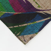 レッサーパンダの抽象芸術のヴィンテージのポップアートの構成 フリースブランケット (角)