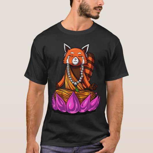 レッサーパンダの瞑想 Tシャツ (正面)