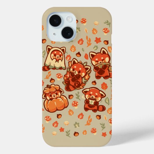 レッサーパンダの秋 Case-Mate iPhoneケース (裏面)