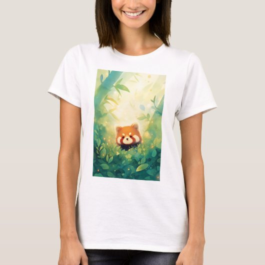 レッサーパンダの竹の楽園 Tシャツ (正面)