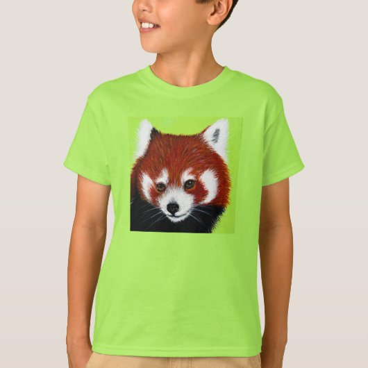 レッサーパンダの絵 Tシャツ (正面)