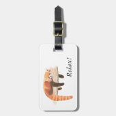 レッサーパンダの荷物のラベル ラゲッジタグ (正面縦)