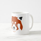 レッサーパンダの顔 コーヒーマグカップ (正面右)