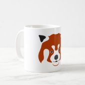 レッサーパンダの顔 コーヒーマグカップ (正面左)