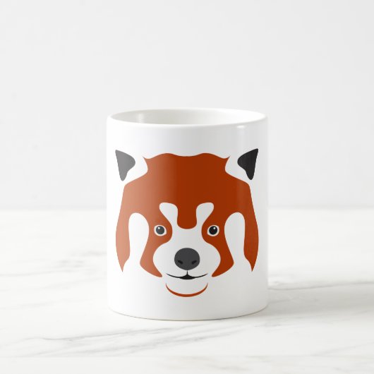 レッサーパンダの顔 コーヒーマグカップ (中央)