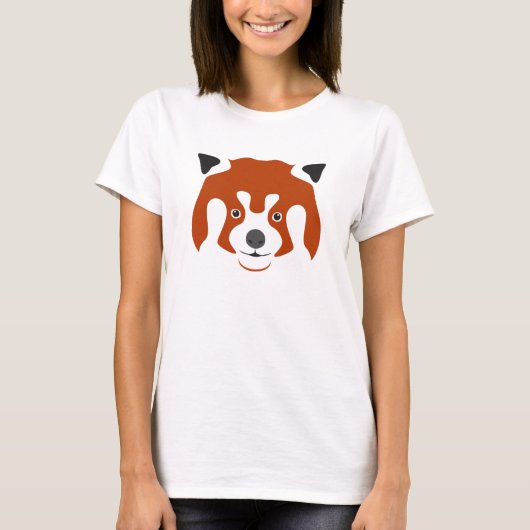 レッサーパンダの顔 Tシャツ (正面)