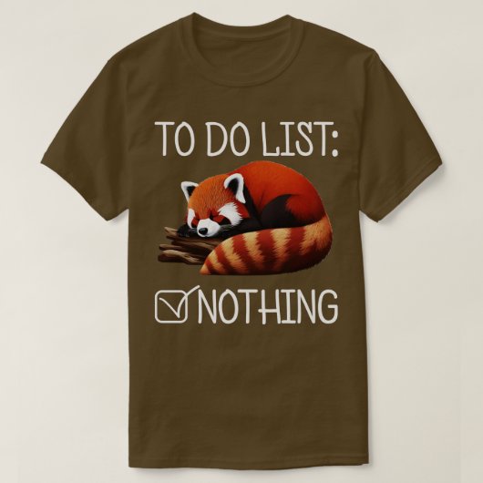 レッサーパンダをリストするには3 Tシャツ (デザイン正面)
