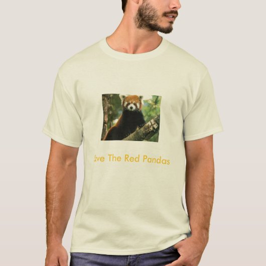 レッサーパンダを救って下さい Tシャツ (正面)