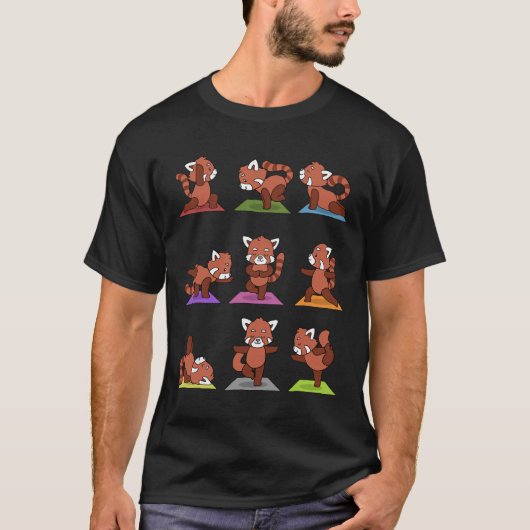 レッサーパンダヨガ _1  Tシャツ (正面)