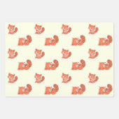 レッサーパンダラッピング紙 ラッピングペーパーシート (正面3)