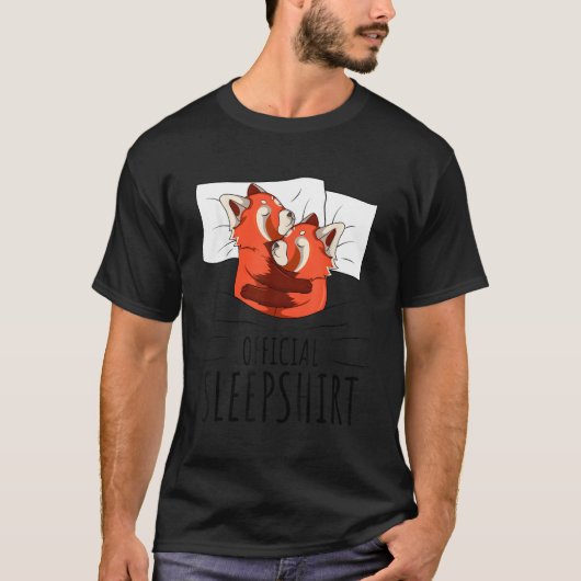 レッサーパンダ公式の眠り Tシャツ (正面)