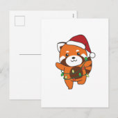 レッサーパンダ冬の動物レッサーパンダ シーズンポストカード (正面/裏面)