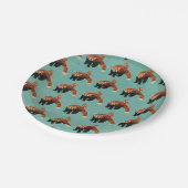 レッサーパンダ及びフクロウの紙皿 ペーパープレート (アングル)