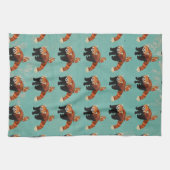 レッサーパンダ及びフクロウタオル キッチンタオル (横)