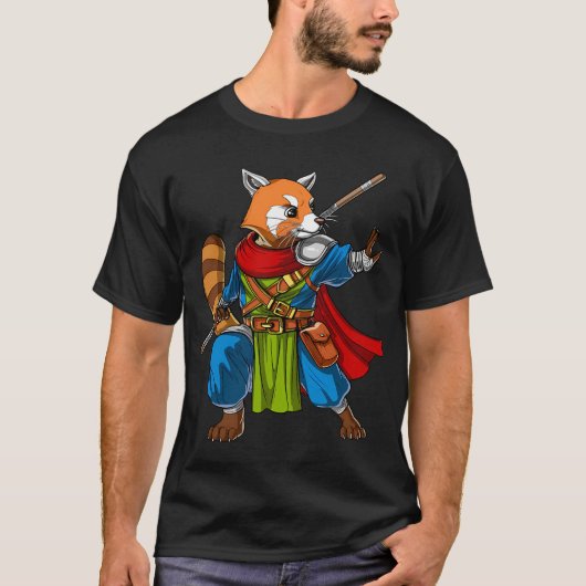 レッサーパンダ忍者 Tシャツ (正面)