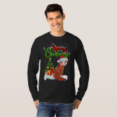 レッサーパンダ クリスマス オーナメント サンタ レッサーパンダ クリス Tシャツ (正面フル)