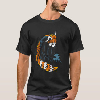 レッサーパンダ タトゥーデザイン Tシャツ
