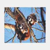 レッサーパンダ フリースブランケット (正面(横))