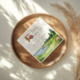 レッサーレッドカートのゴルフベビーシャワーパーティー スタンダードランチョンナプキン