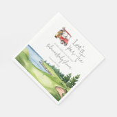 レッサーレッドカートのゴルフベビーシャワーパーティー スタンダードランチョンナプキン (角)