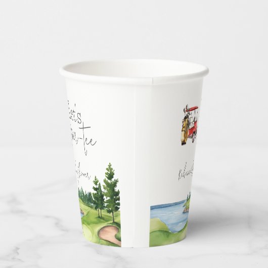 レッサーレッドカートのゴルフベビーシャワーパーティー 紙コップ (右)