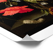 レッジでの花の静物詩 ポスター (角)