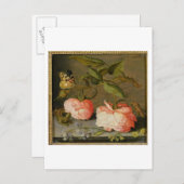 レッジにバラが残る静かな生活 ポストカード (正面/裏面)