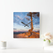 レッジへのツリークリングス，ブライスキャニオン国立公園 スクエア壁時計 (ホーム)