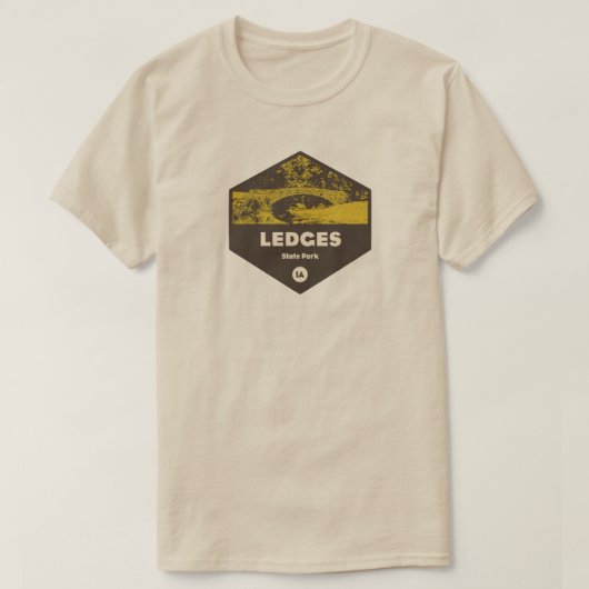 レッジズ・ステート・パーク アイオワ州 Tシャツ (デザイン正面)