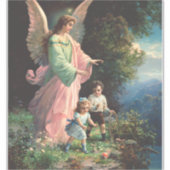 レッジ保護近くの守護天使の子供 シール (正面)