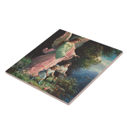 レッジ保護近くの守護天使の子供 タイル (側面)