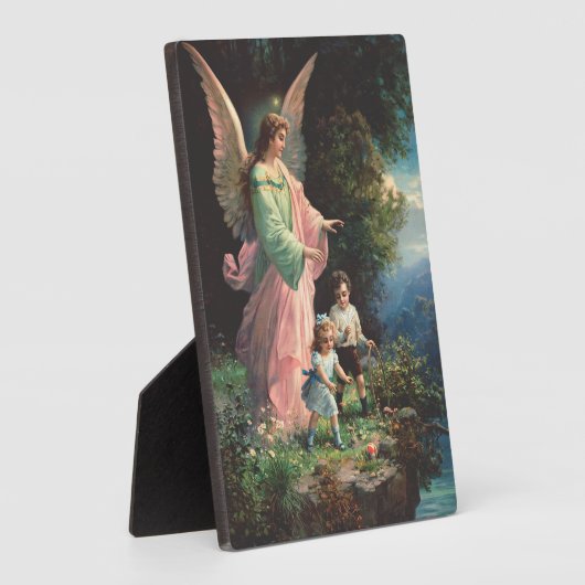 レッジ保護近くの守護天使の子供 フォトプラーク (側面)