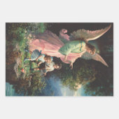 レッジ保護近くの守護天使の子供 ラッピングペーパーシート (正面3)