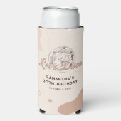 レッスディスコ30th誕生日レトロGroovy 70s カスタム スリム缶クーラー (Seltzer正面)