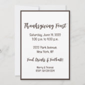 レッスフェスティングサンクスギビングゴールデンレトリエバードッグ 招待状 (裏面)