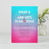 レッスフラミングルサマープールパーティー40th Birthday 招待状 (スタンド正面)