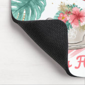 レッスフラミングルピンクと金ゴールドグリッターフラミンゴ マウスパッド (コーナー)