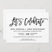 レッスブ祝ラシタイポグラフィ結婚ズ 招待状 (正面/裏面)