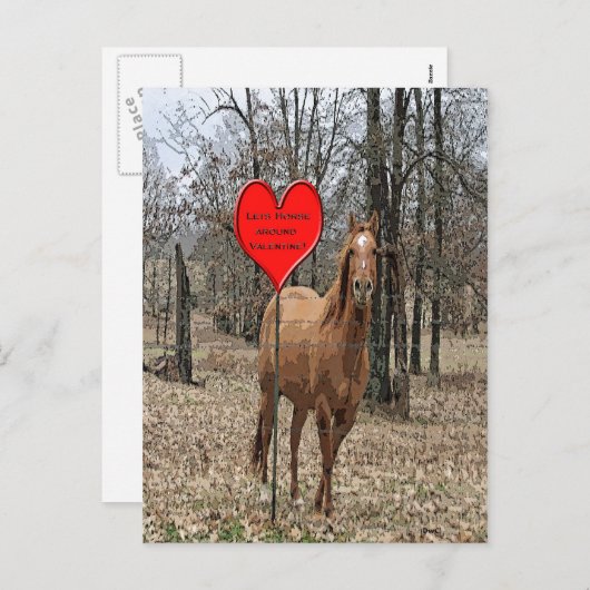 レッスホースバのまわりにンタインのポストカード シーズンポストカード (正面/裏面)