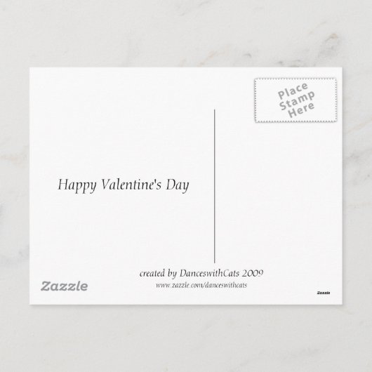 レッスホースバのまわりにンタインのポストカード シーズンポストカード (裏面)