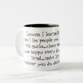 レッスンは私の犬の…点からI peoを…学びました ツートーンマグカップ (正面左)