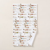 レッスンを泳ぐおもしろいでフランスのなヴィンテージを泳ぐ方法 バスタオルセット (ハンドタオル)