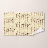 レッスンを泳ぐおもしろいでフランスのなヴィンテージを泳ぐ方法 バスタオルセット (ハンドタオル)