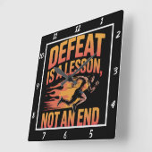 レッスンノーエンドランナー スクエア壁時計 (傾斜)