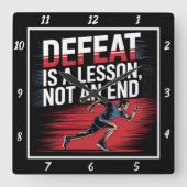 レッスンノーエンドランナー スクエア壁時計 (正面)