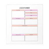 レッスンプランナー先生メモ帳 ノートパッド (正面)