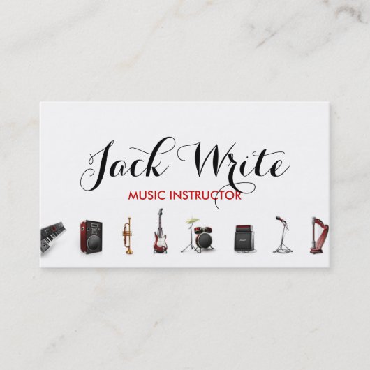 レッスン楽器音楽教師事業 名刺 (正面)