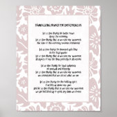 レッス与えス感謝してい祈りの言葉ボス ポスター (正面)