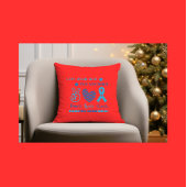 レッス衣服ブルーこの11月 – 糖尿病認識度 クッション